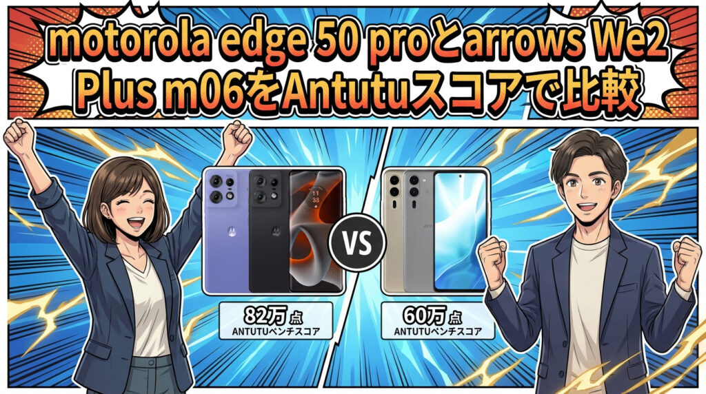 motorola edge 50 proとarrows We2 Plus m06をAntutuスコアで比較