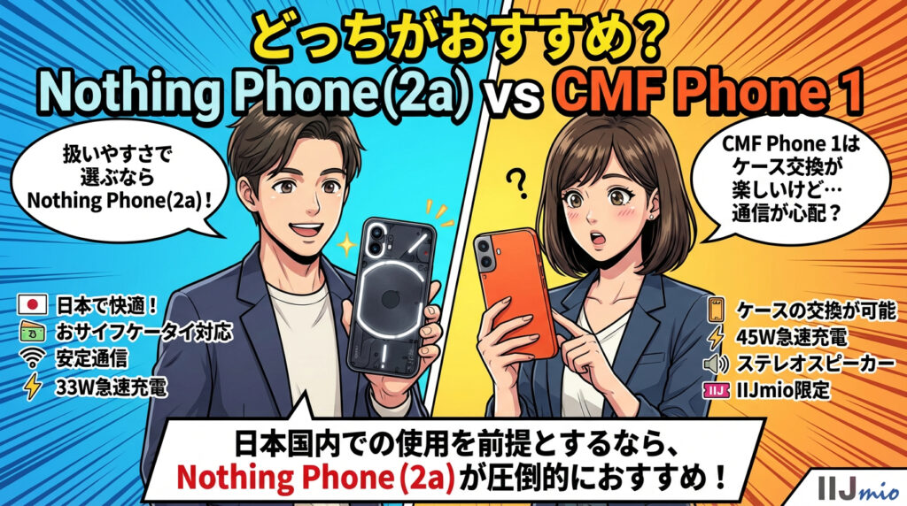 結論：扱いやすさで選ぶならNothing Phone (2a)