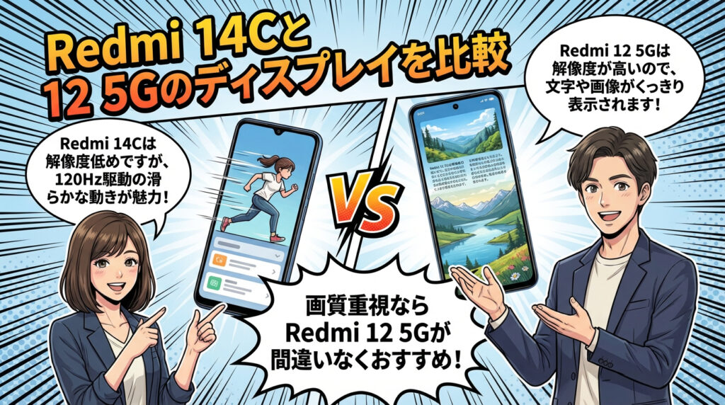 Redmi 14CとRedmi 12 5G はディスプレイならどっちがおすすめ？