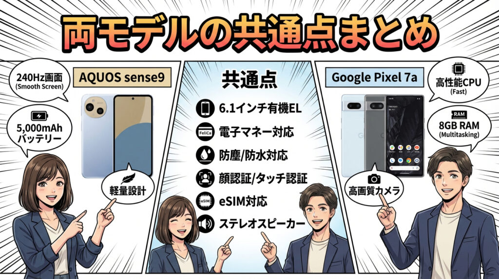 両モデルの共通点まとめ