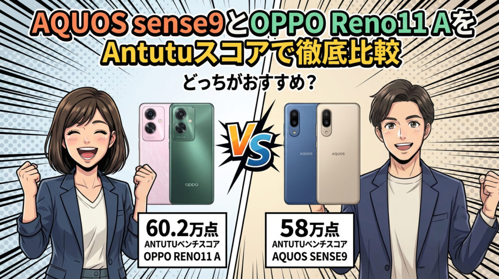 AQUOS sense9とOPPO Reno11 AをAntutuスコアで徹底比較