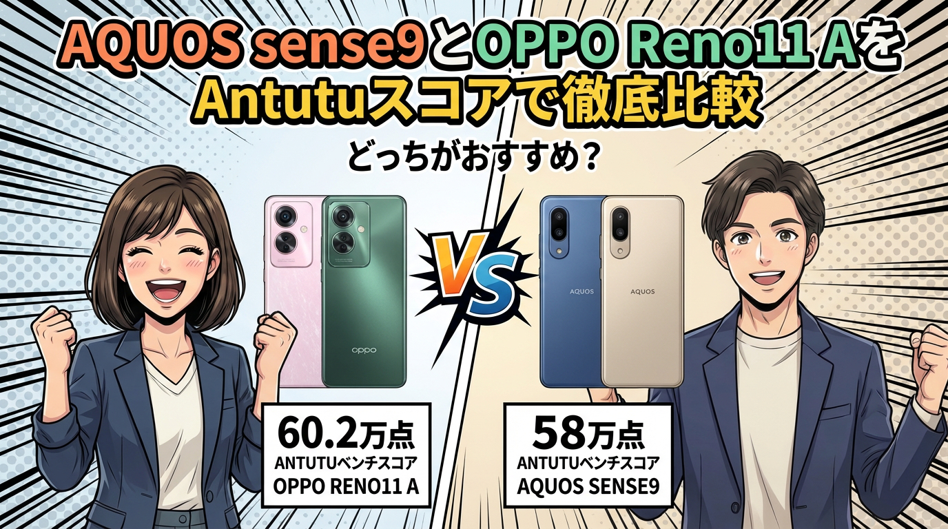 AQUOS sense9とOPPO Reno11 AをAntutuスコアで徹底比較