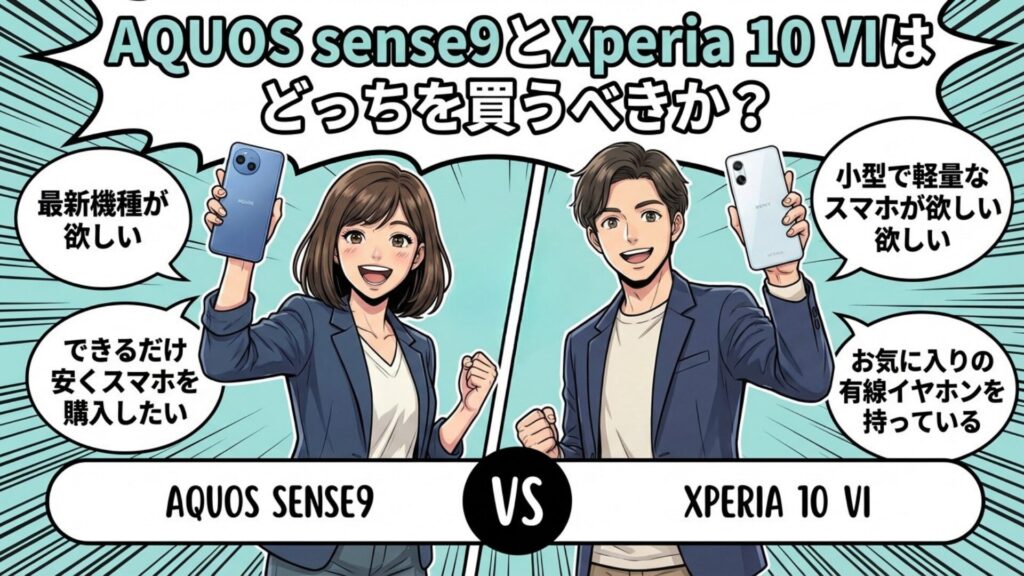 AQUOS sense9とXperia 10 VIはどっちを買うべきか？