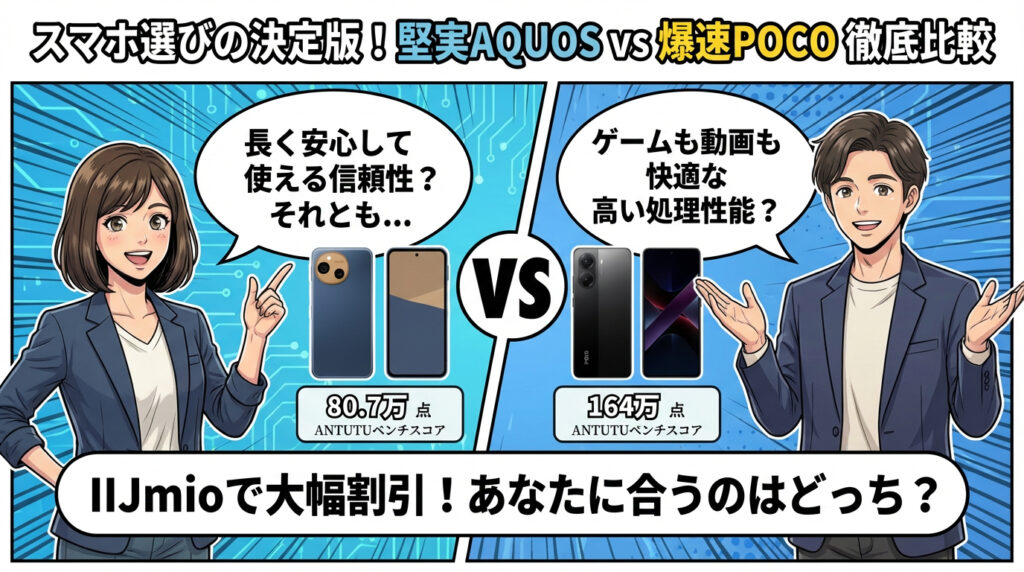 AQUOS sense10 と POCO X7 Pro を完全比較！どちらがおすすめ？