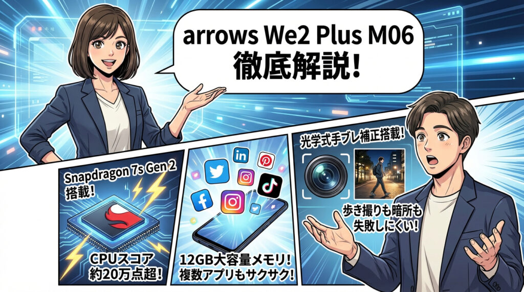 arrows We2 Plus M06は処理能力とカメラの安定性が強み