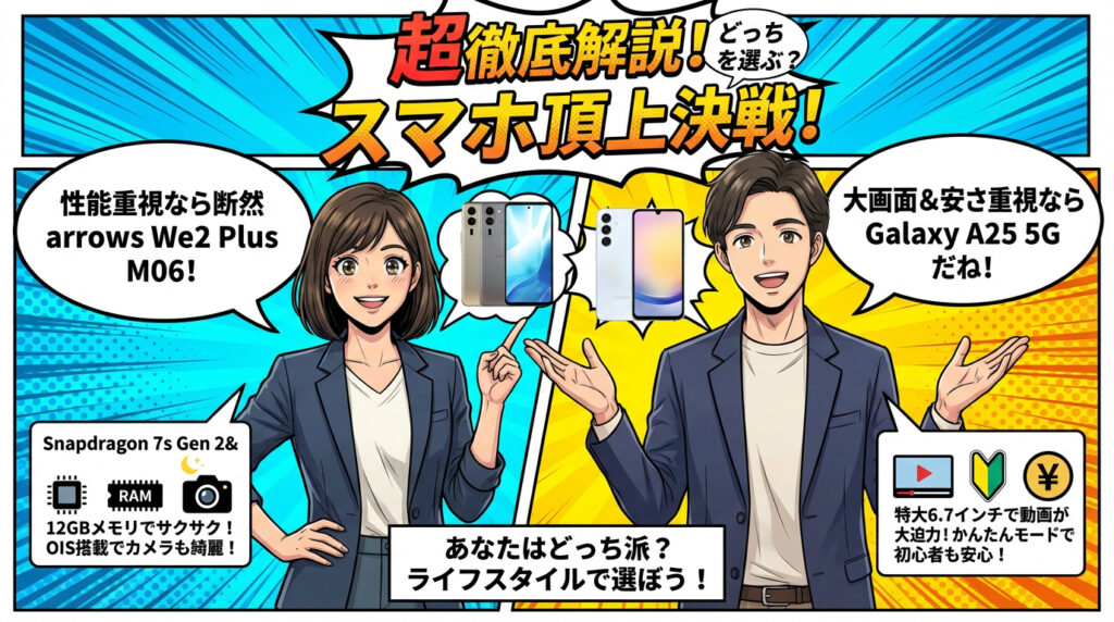 結論：性能重視ならarrows、大画面と安さ重視ならGalaxy