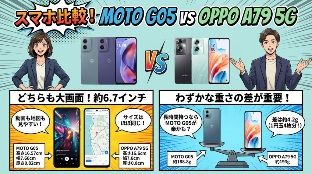 本体のサイズと重さが持ちやすさに与える影響